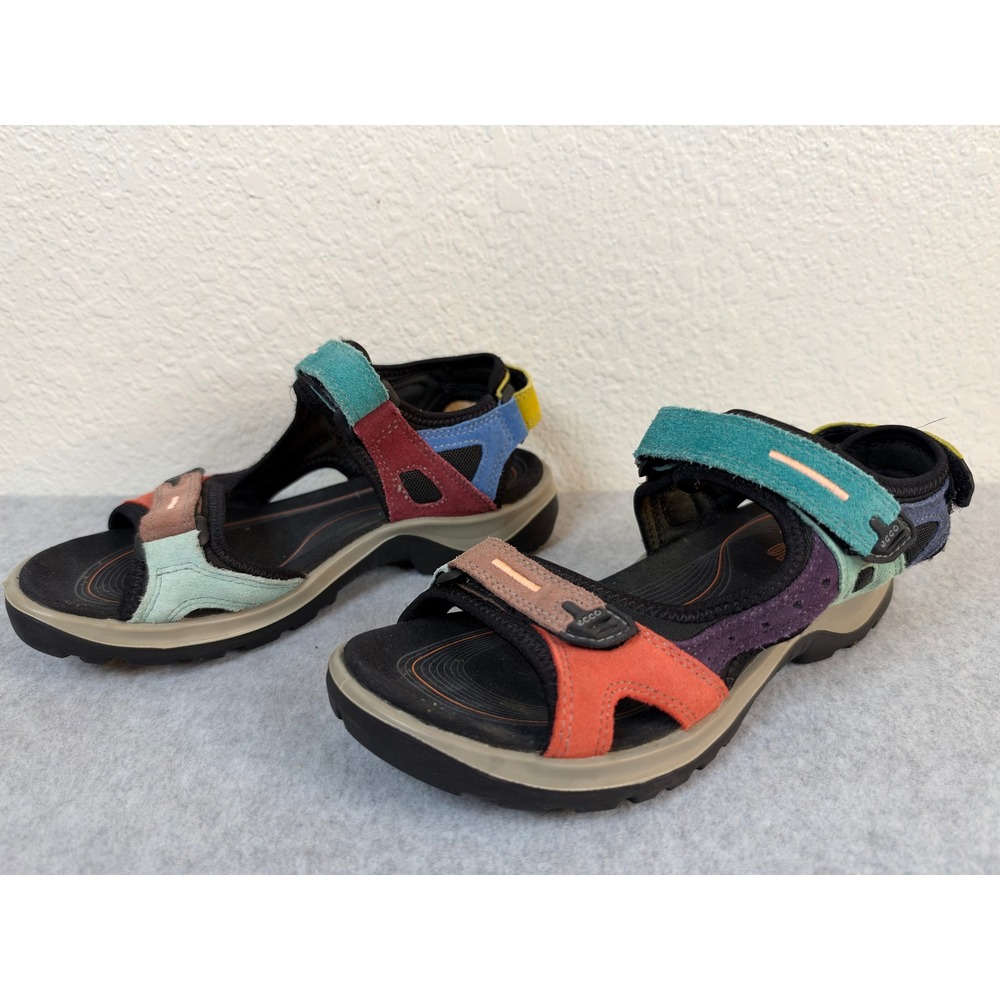 ECCO Offroad 10 Years Anniversary Multicolor Suede Sport Sandals Womens 38